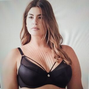 Ashley Graham Diva Demi Cup  Black Women's Bra 40H